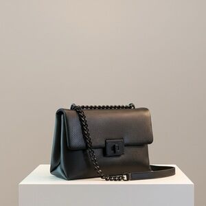 Nicole Miller Black Chain Shoulder/crossbody Bag NWT